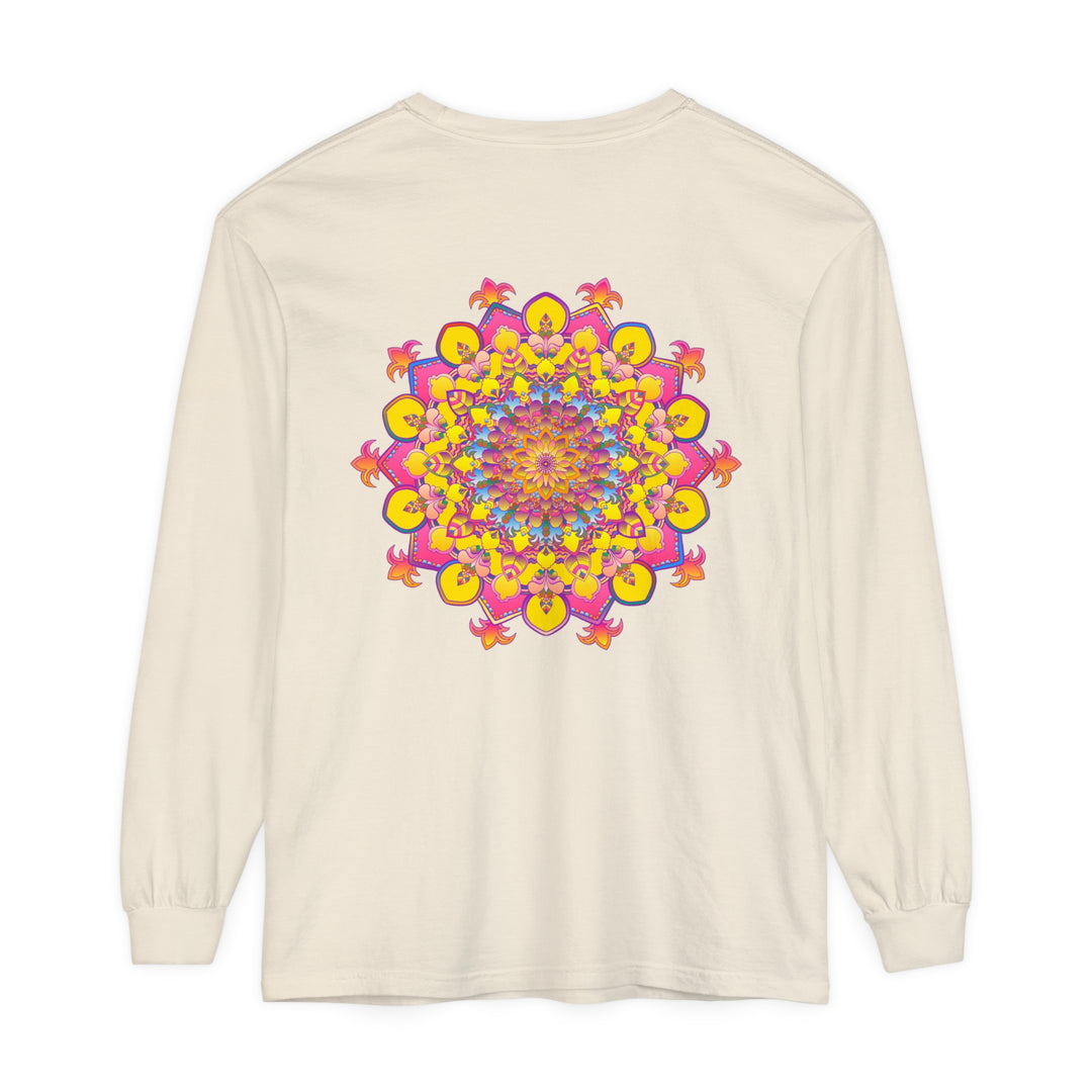 Colorful and intricate mandala design long sleeve t-shirt for all genders