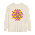 Colorful and intricate mandala design long sleeve t-shirt for all genders