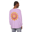 Colorful and intricate mandala design featured on a unisex long sleeve t-shirt