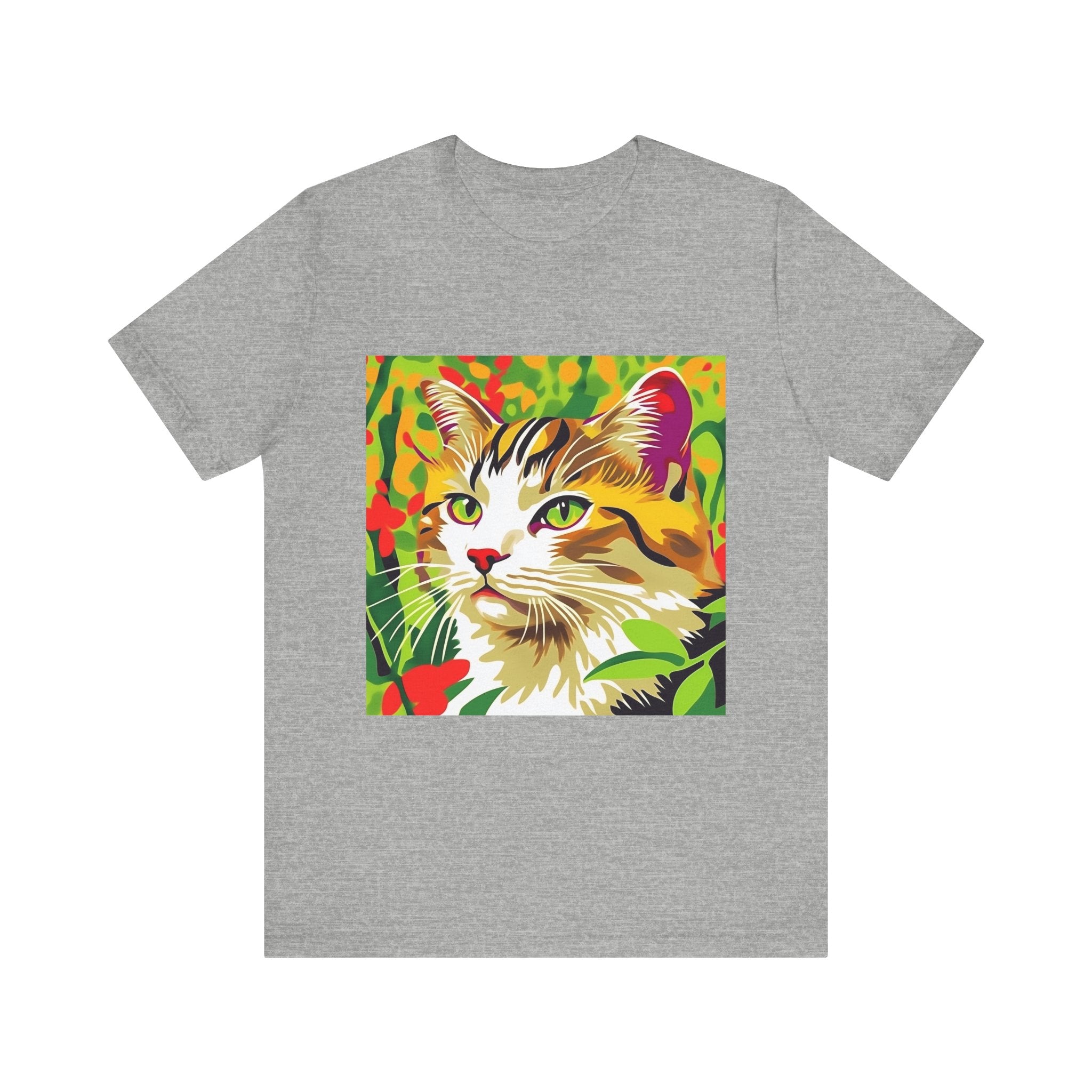 Colorful and vibrant Savana Cat T-Shirt featuring a unique animal design