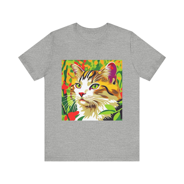 Colorful and vibrant Savana Cat T-Shirt featuring a unique animal design