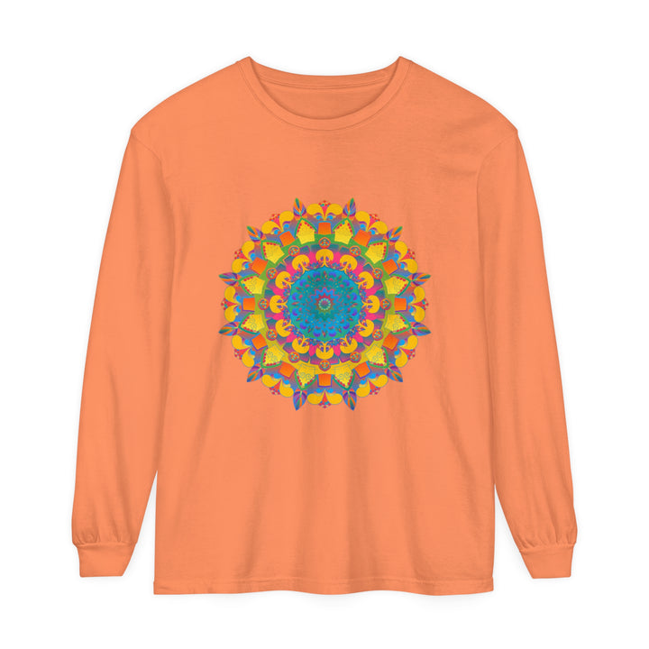 Colorful and intricate mandala design long sleeve t-shirt for everyone