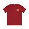 A colorful mandala graphic tee representing spiritual peace and harmony
