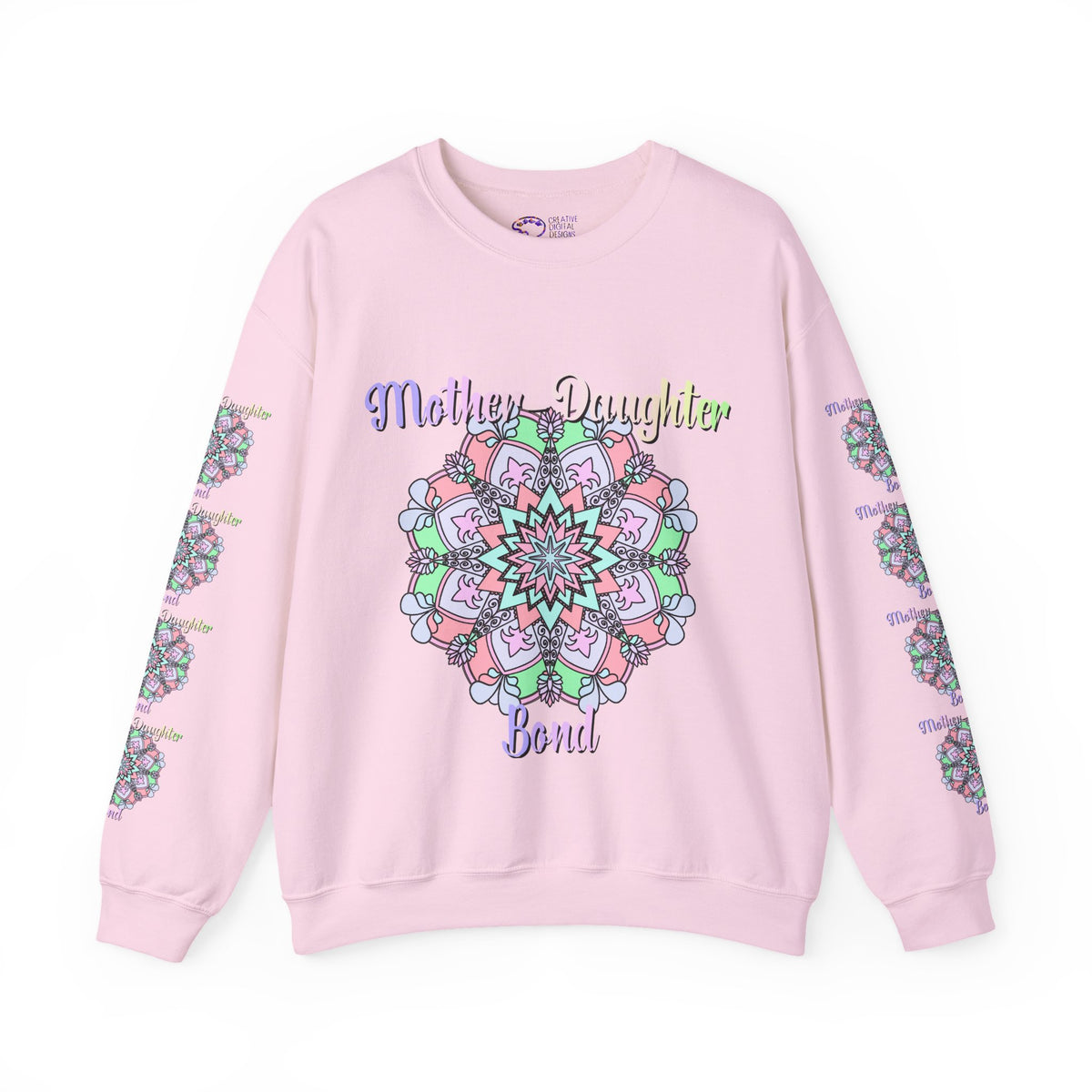 Mother-Daughter Bond Crewneck Sweatshirt — Floral Mandala Family Gift