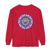 Colorful and intricate mandala design long sleeve t-shirt for men and women
