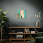 Sunlit Doorway Cat Canvas Wall Art