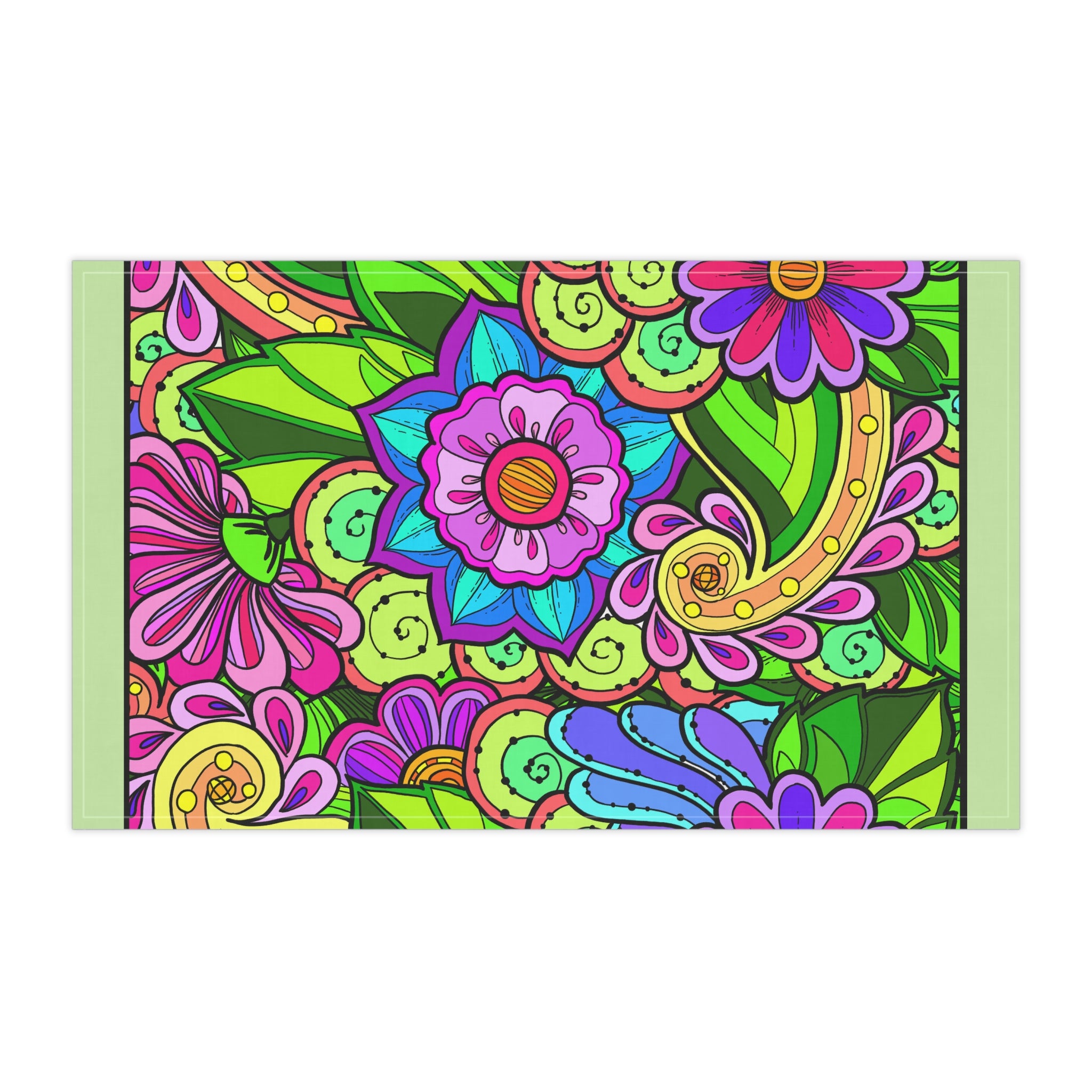 Floral Cotton Tea Towels with Lively Patterns for Spring Kitchens