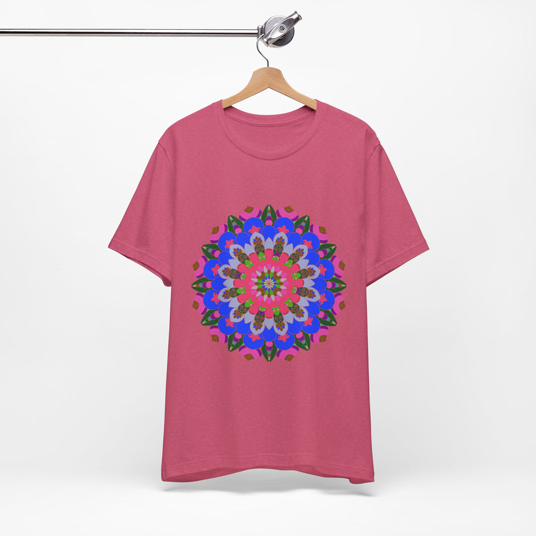 Vibrant and eye-catching mandala geometric t-shirt with a colorful design