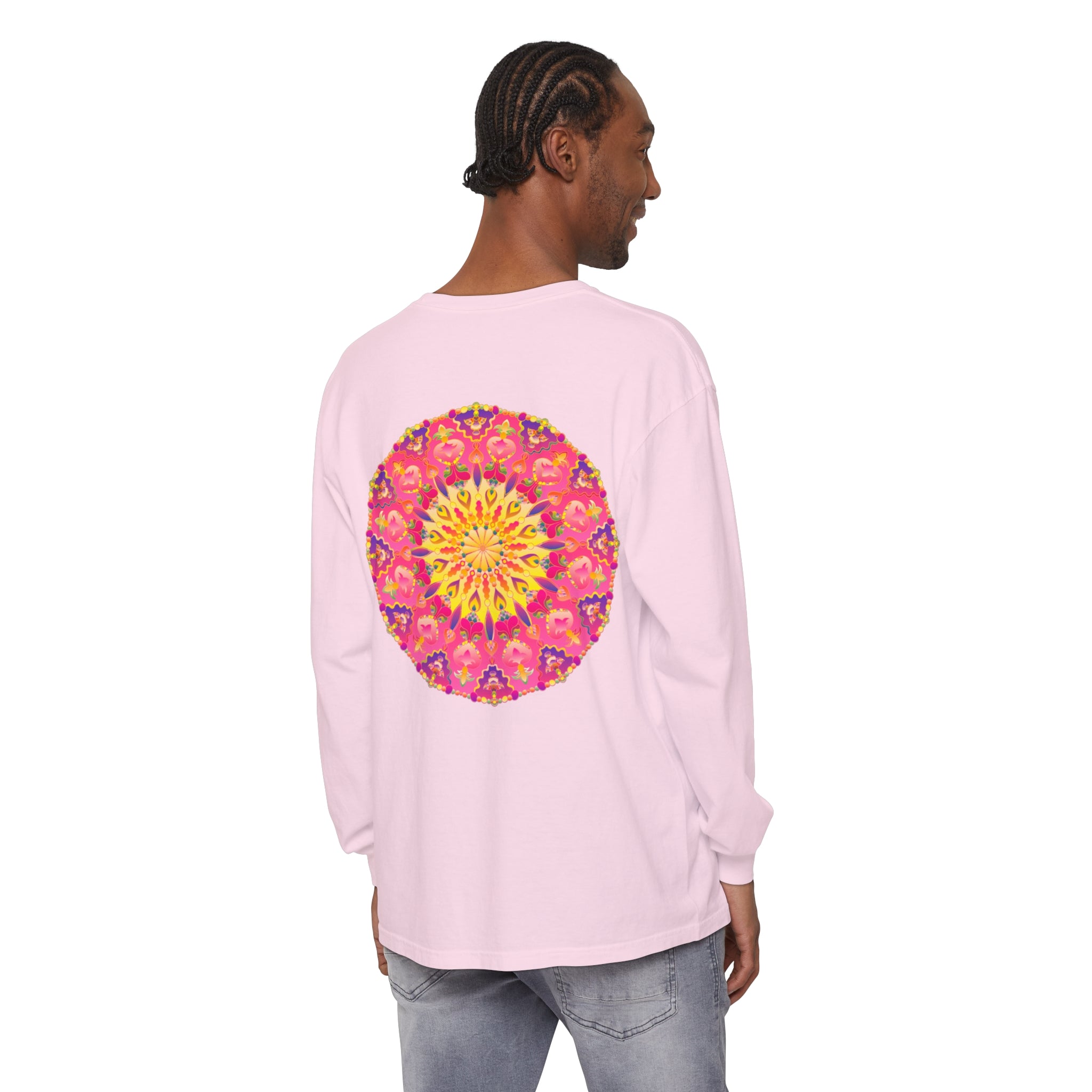 Beautiful and colorful mandala design unisex long sleeve t-shirt for all