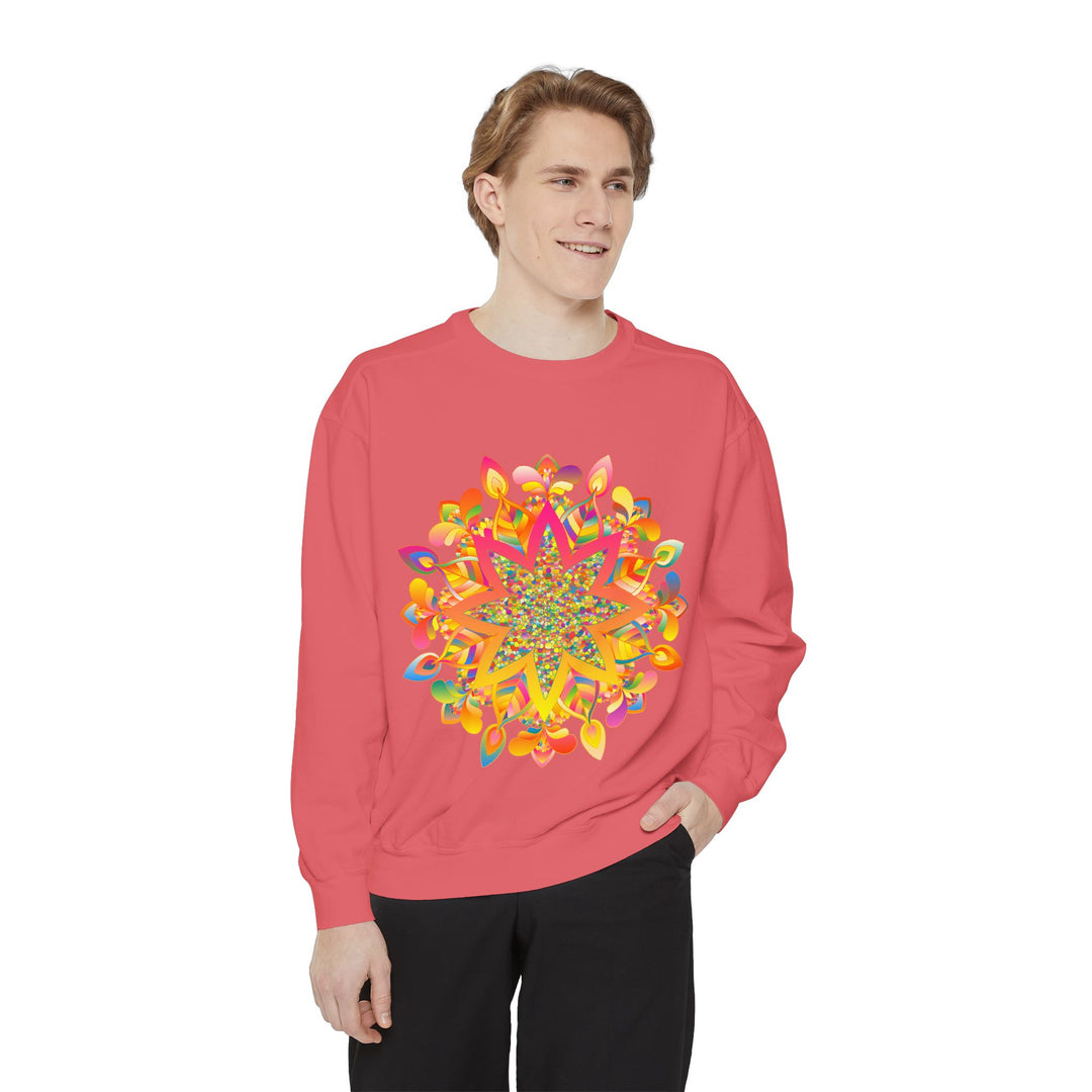 Colorful and intricate mandala design sweatshirt for men and women