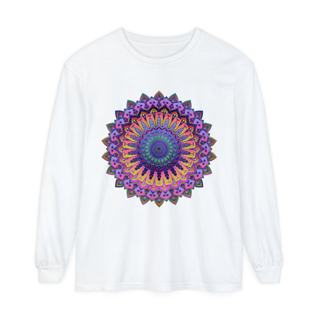 Intricate Mandala design on a comfortable and stylish Unisex Long Sleeve T-Shirt