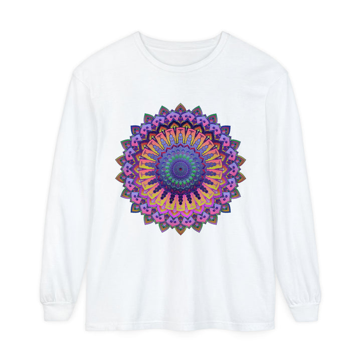 Intricate Mandala design on a comfortable and stylish Unisex Long Sleeve T-Shirt