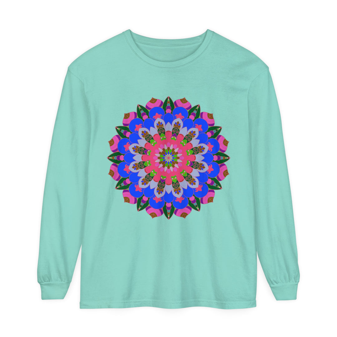 Colorful Mandala Long Sleeve T-Shirt for Comfort and Style