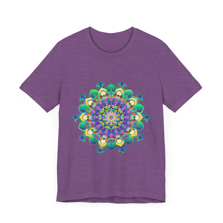 Colorful Mandala Meditation Tee featuring a vibrant, intricate design for peace and tranquility during meditation and yoga practice