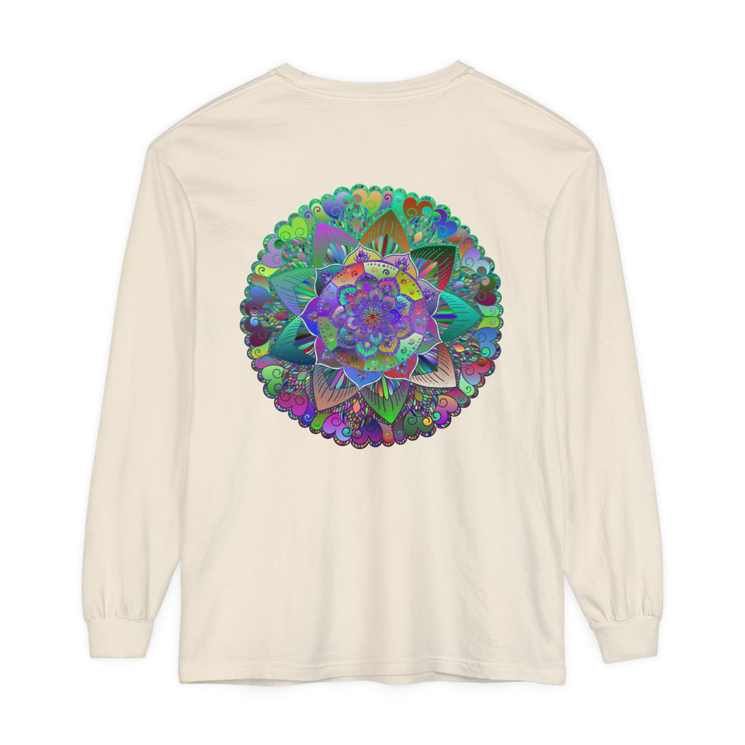 Colorful and intricate mandala design long sleeve unisex t-shirt