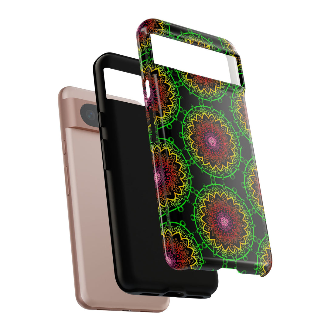 Artistic Mandala Phone Case with Bold Patterns and Modern Flair