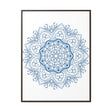 Handmade steel blue mandala design wall art on gallery canvas wraps