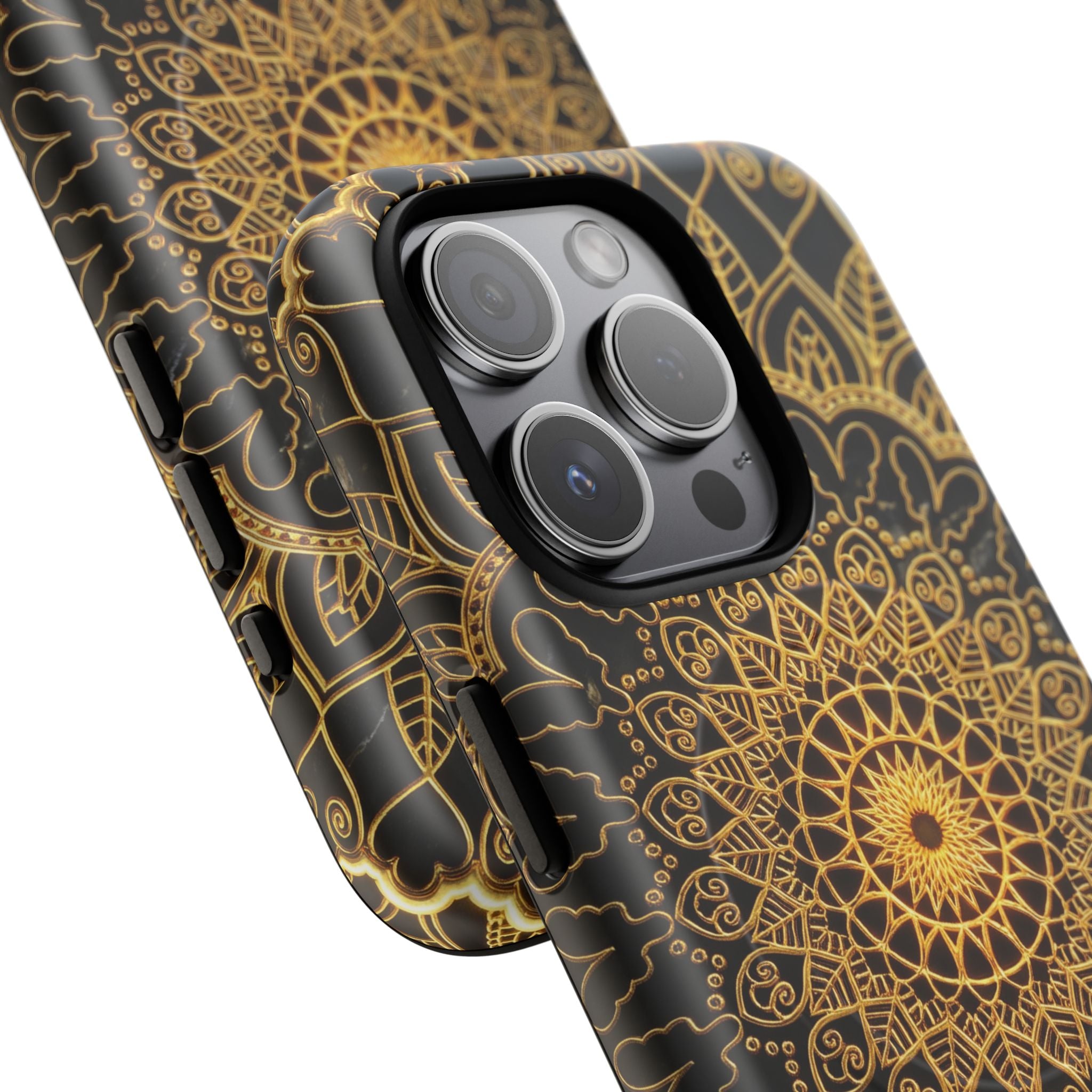 Mandala Gold Phone Case — Tough Magnetic iPhone Cover