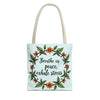 Beautiful Flower Crown Tote Bag with Serene Style and Vibrant Colors