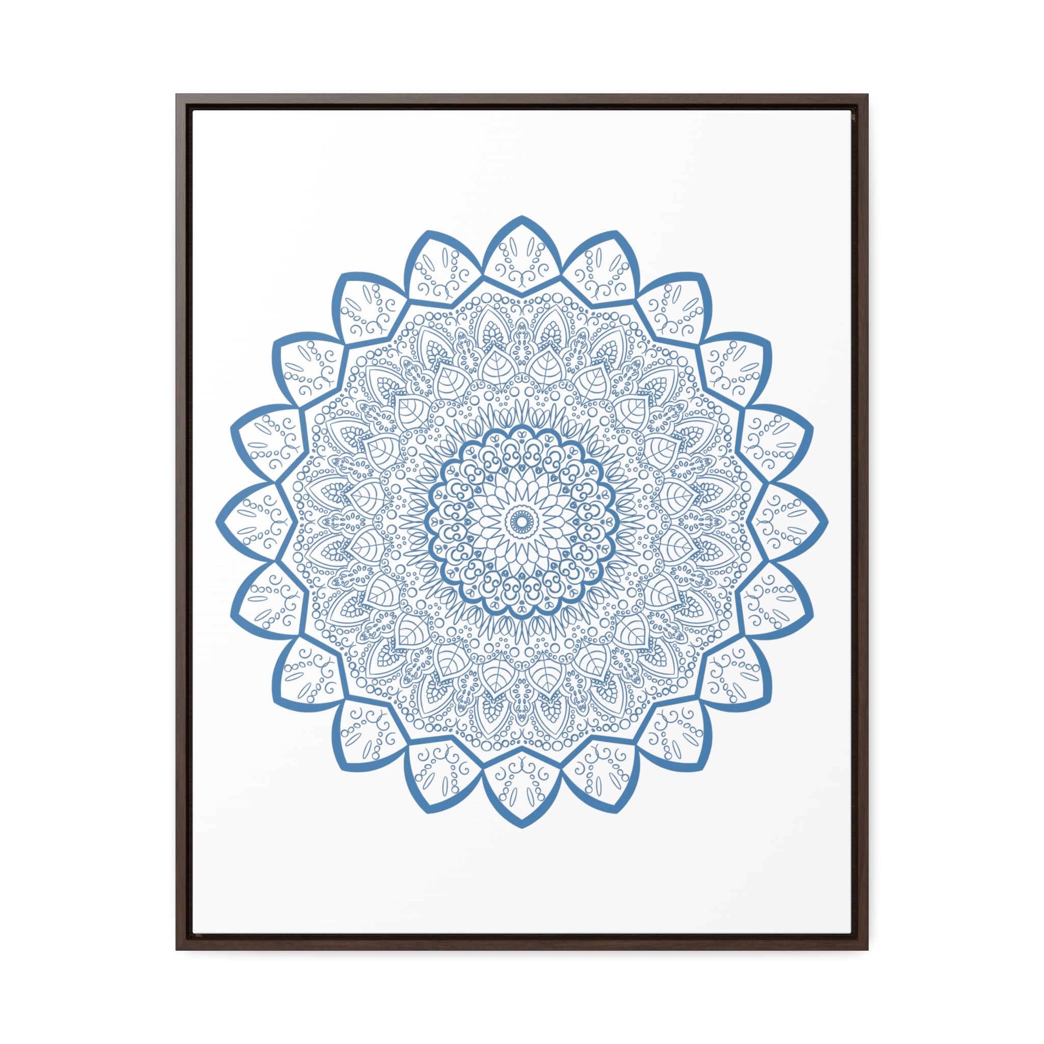 Steel Blue Mandala Handmade Art - Perfect for Wall Decor