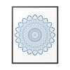 Steel Blue Mandala Handmade Art - Perfect for Wall Decor