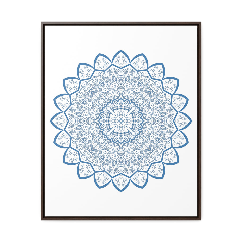 Steel Blue Mandala Handmade Art - Perfect for Wall Decor