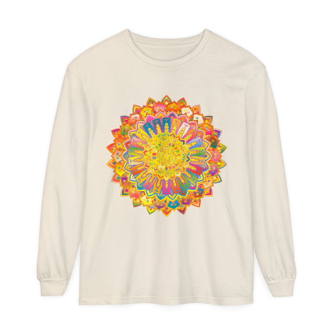 Intricate mandala design featuring intricate patterns and vibrant colors 