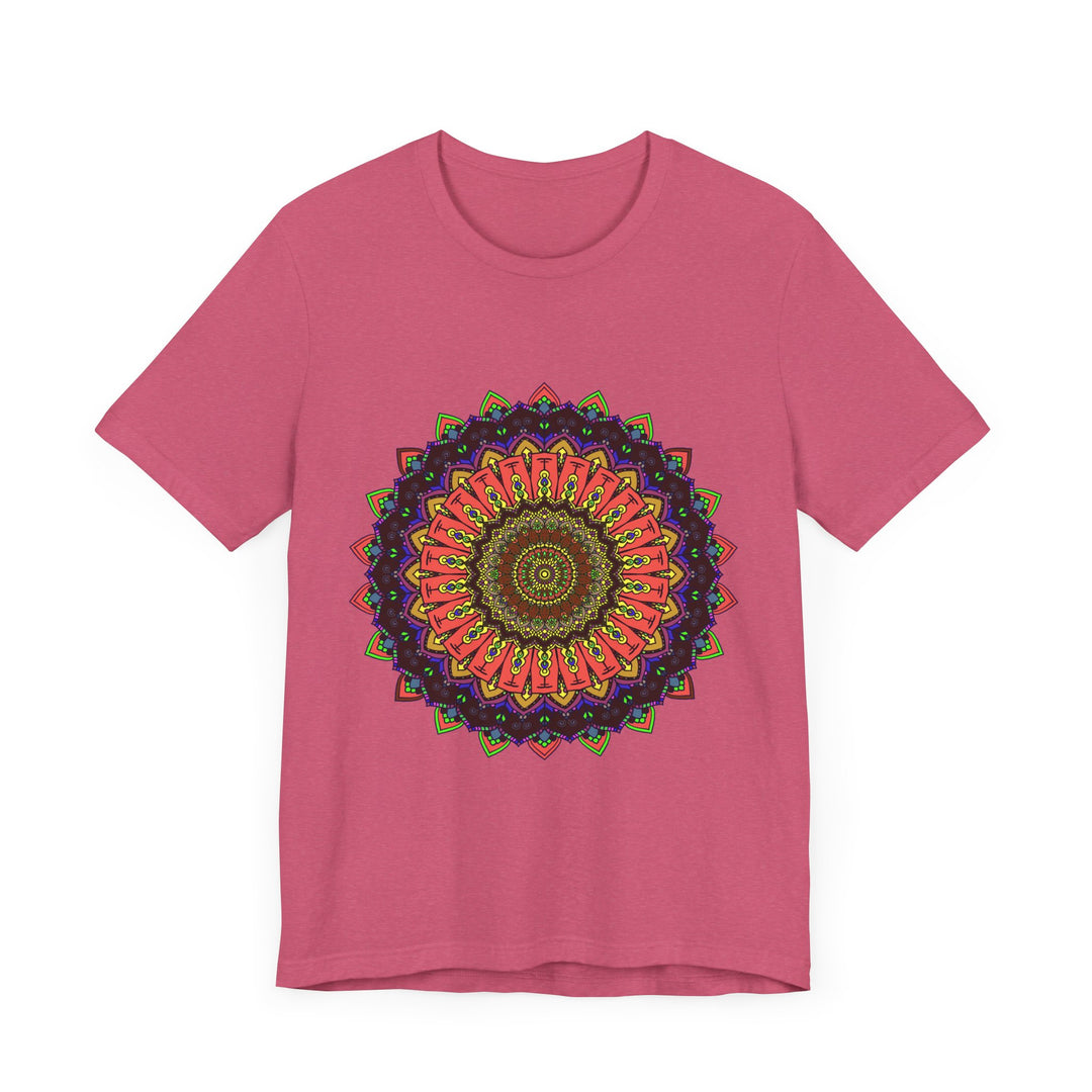 Colorful Mandala Tee with intricate and vibrant design, perfect for casual wear