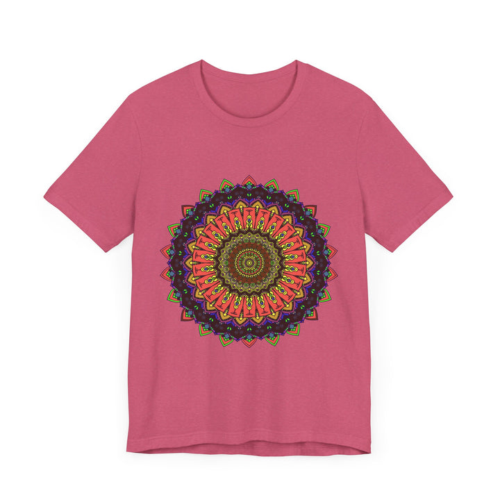 Colorful Mandala Tee with intricate and vibrant design, perfect for casual wear