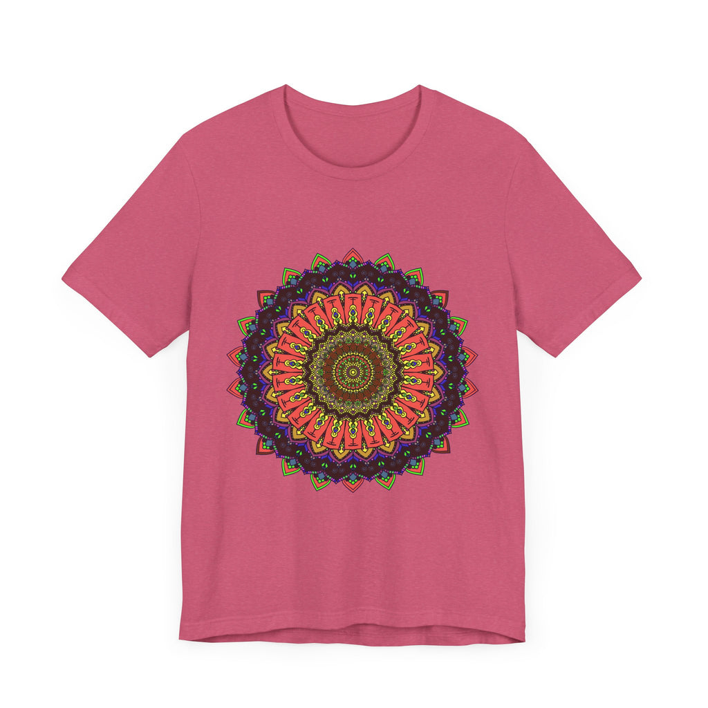 Colorful Mandala Tee with intricate and vibrant design, perfect for casual wear