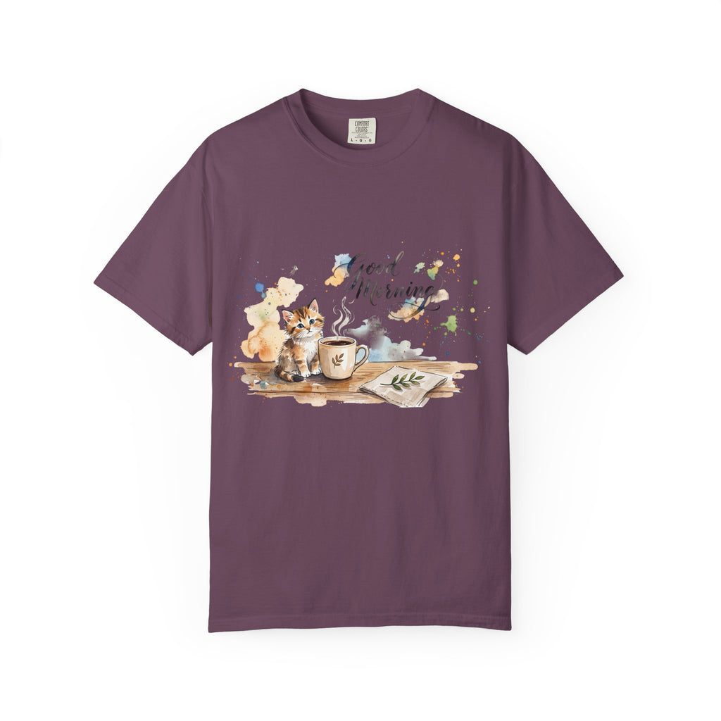 Good Morning Cat T-Shirt | Ultra-Soft Cotton Graphic Tee