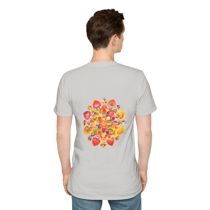 Lotus Mandala Unisex T-Shirt featuring a hand-drawn unique design by Blululi