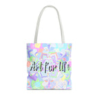 Colorful Mandala Tote Bag with 'Art for Life' Quote, Perfect for Carrying Books, Groceries, and More, a Stylish and Functional Accessory