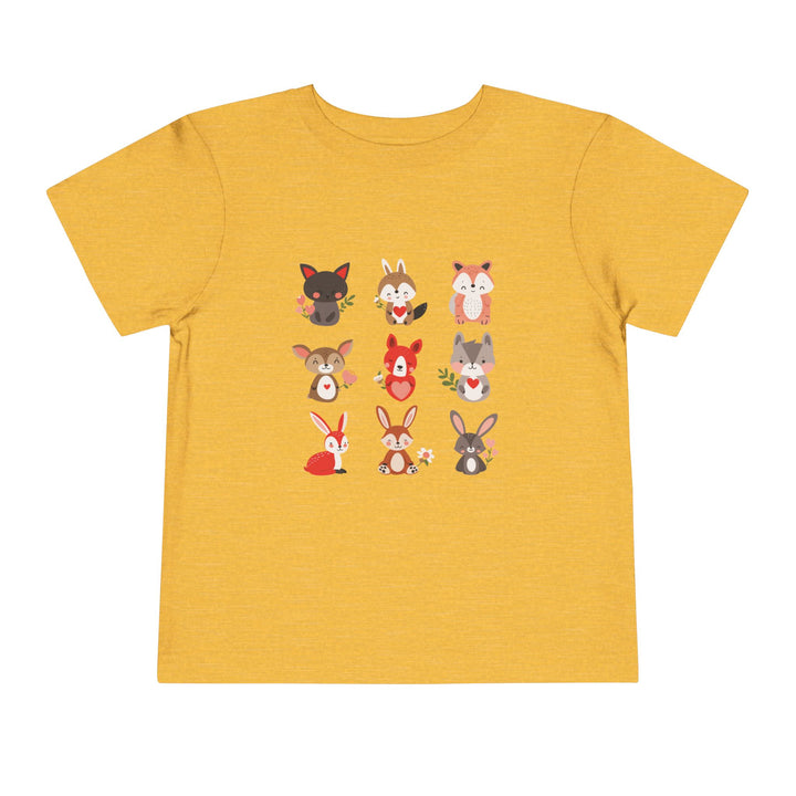 Animal Love Toddler Tee, Cute Cartoon Animals T-Shirt for Kids