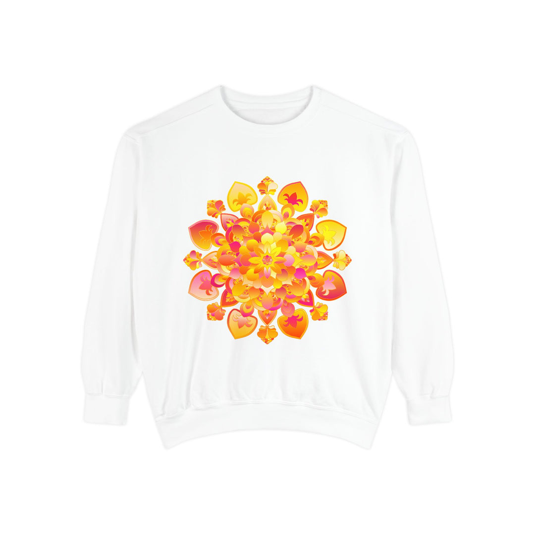 Yoga-inspired sweatshirt with a beautiful and symbolic mandala design