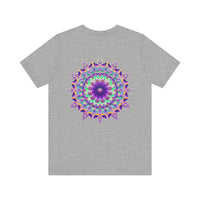 Soft, comfortable black tee featuring a beautiful mandala design that promotes spiritual peace and harmony
