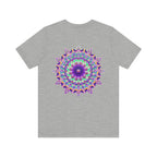 Soft, comfortable black tee featuring a beautiful mandala design that promotes spiritual peace and harmony