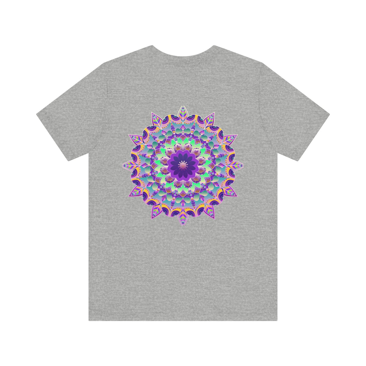 Soft, comfortable black tee featuring a beautiful mandala design that promotes spiritual peace and harmony
