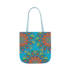 Canvas Tote Bag in Bright Tropical Colors for Summer Fun