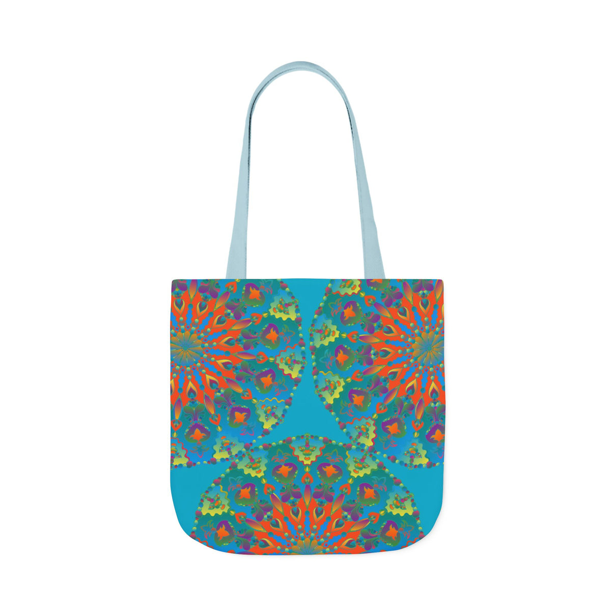 Canvas Tote Bag in Bright Tropical Colors for Summer Fun