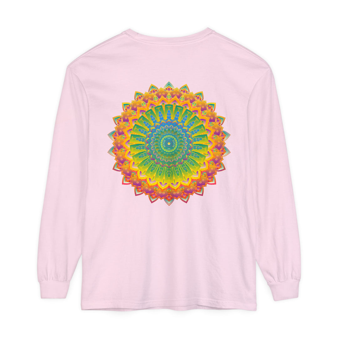 Intricate Mandala Unisex Long Sleeve T-Shirt with detailed and colorful design