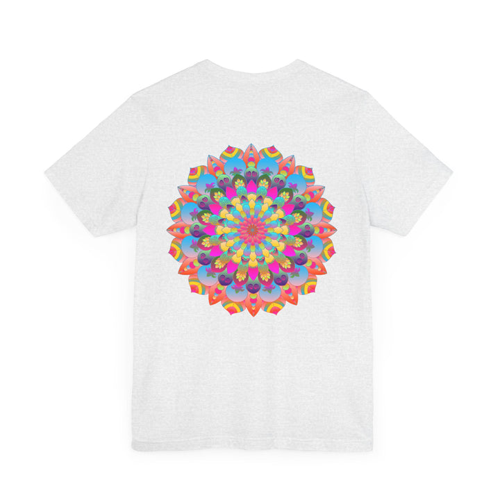 Side view of the Mandala Tee - Spiritual Peace & Harmony shirt showcasing its relaxed and flattering fit