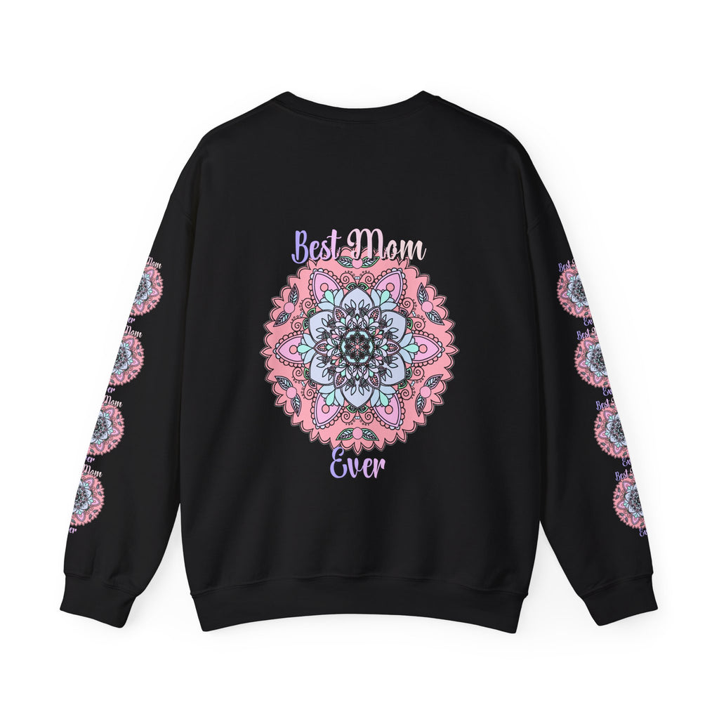 Felpa con stampa Mandala intricata "La mamma migliore di sempre"