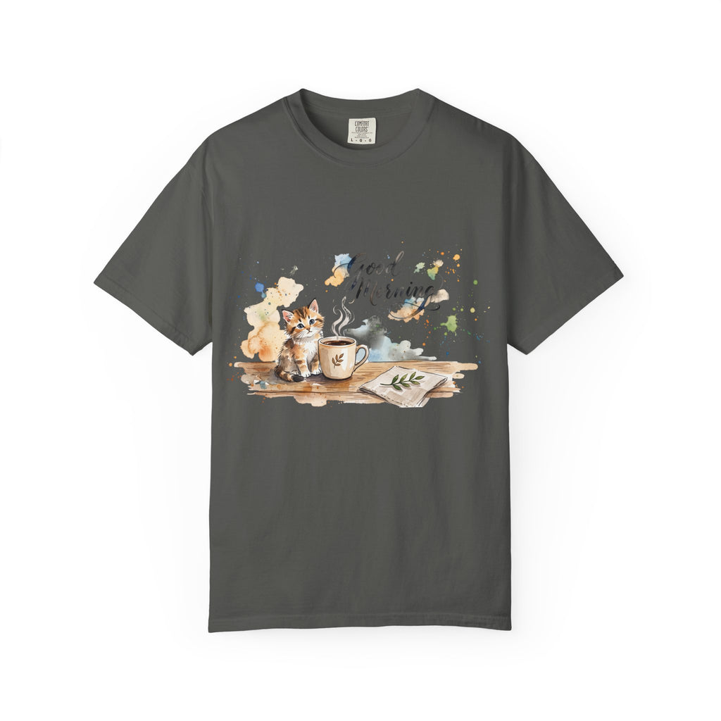 Good Morning Cat T-Shirt | Ultra-Soft Cotton Graphic Tee