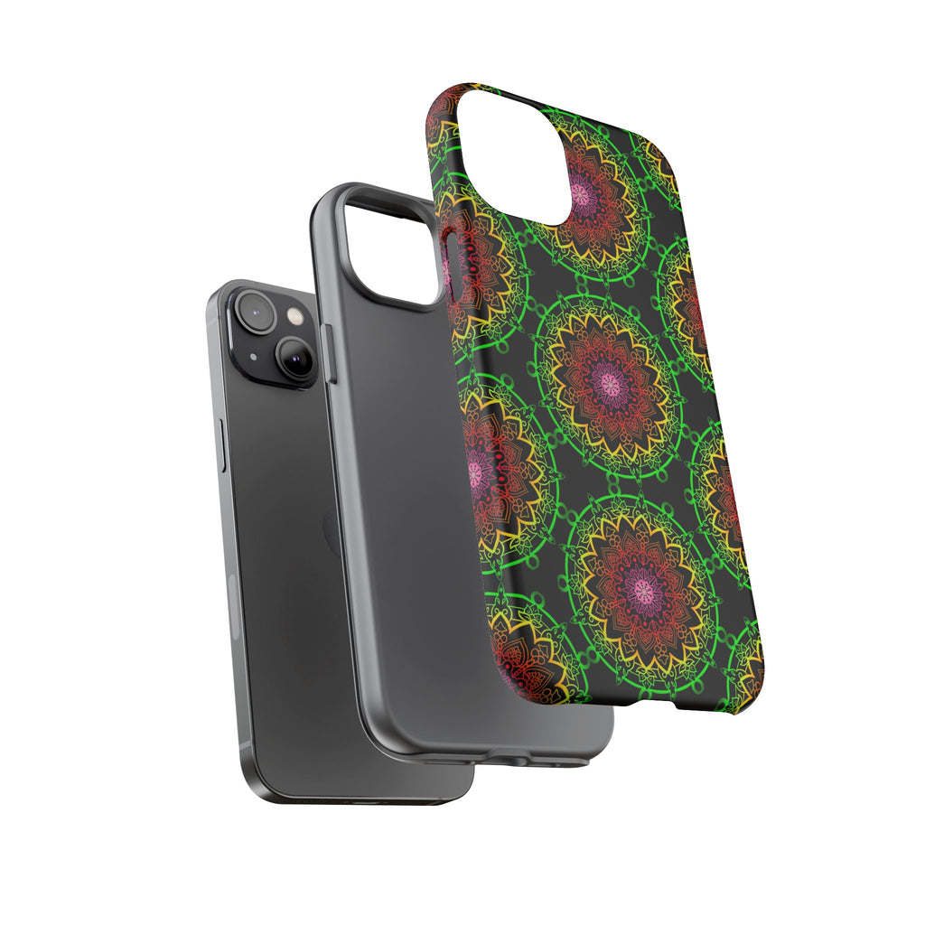 Artistic Mandala Phone Case with Bold Patterns and Modern Flair