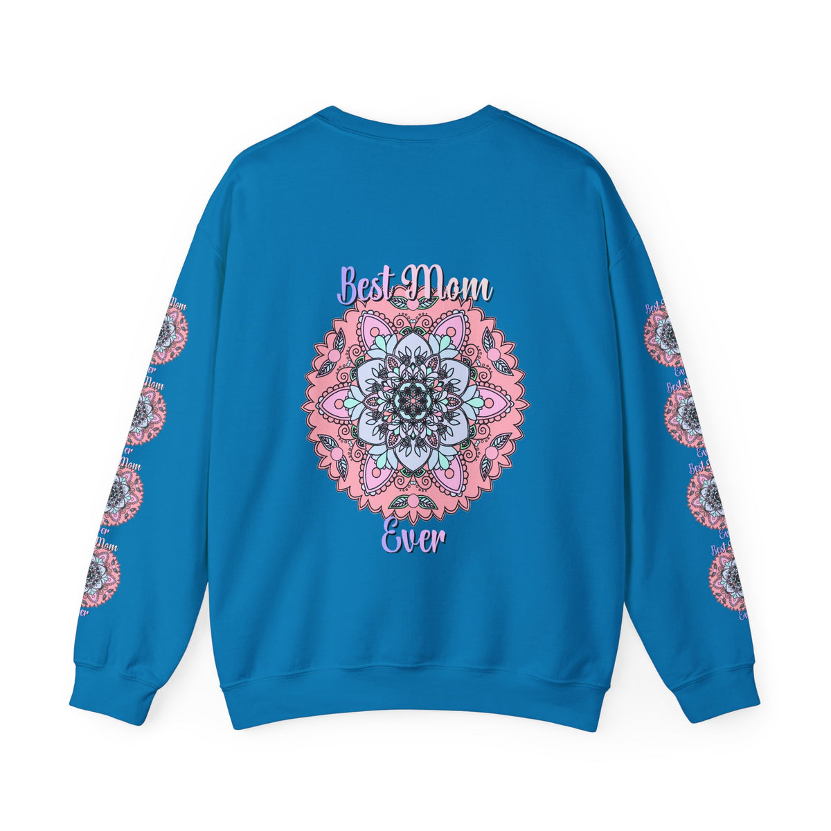 Felpa con stampa Mandala intricata "La mamma migliore di sempre"