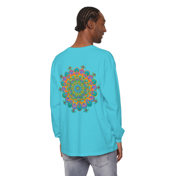 Colorful and intricate mandala design long sleeve t-shirt for men and women