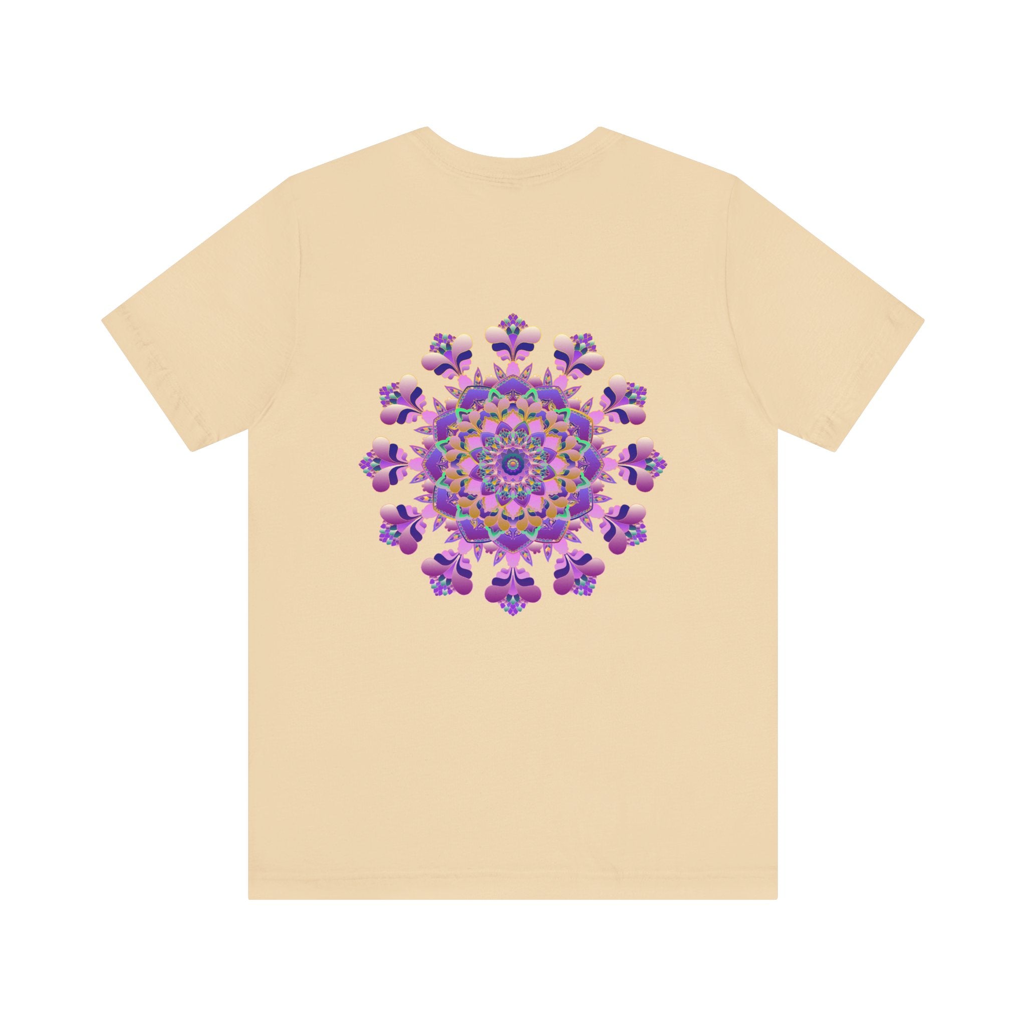 Close-up of Mandala Tee design showcasing the intricate patterns and symbols