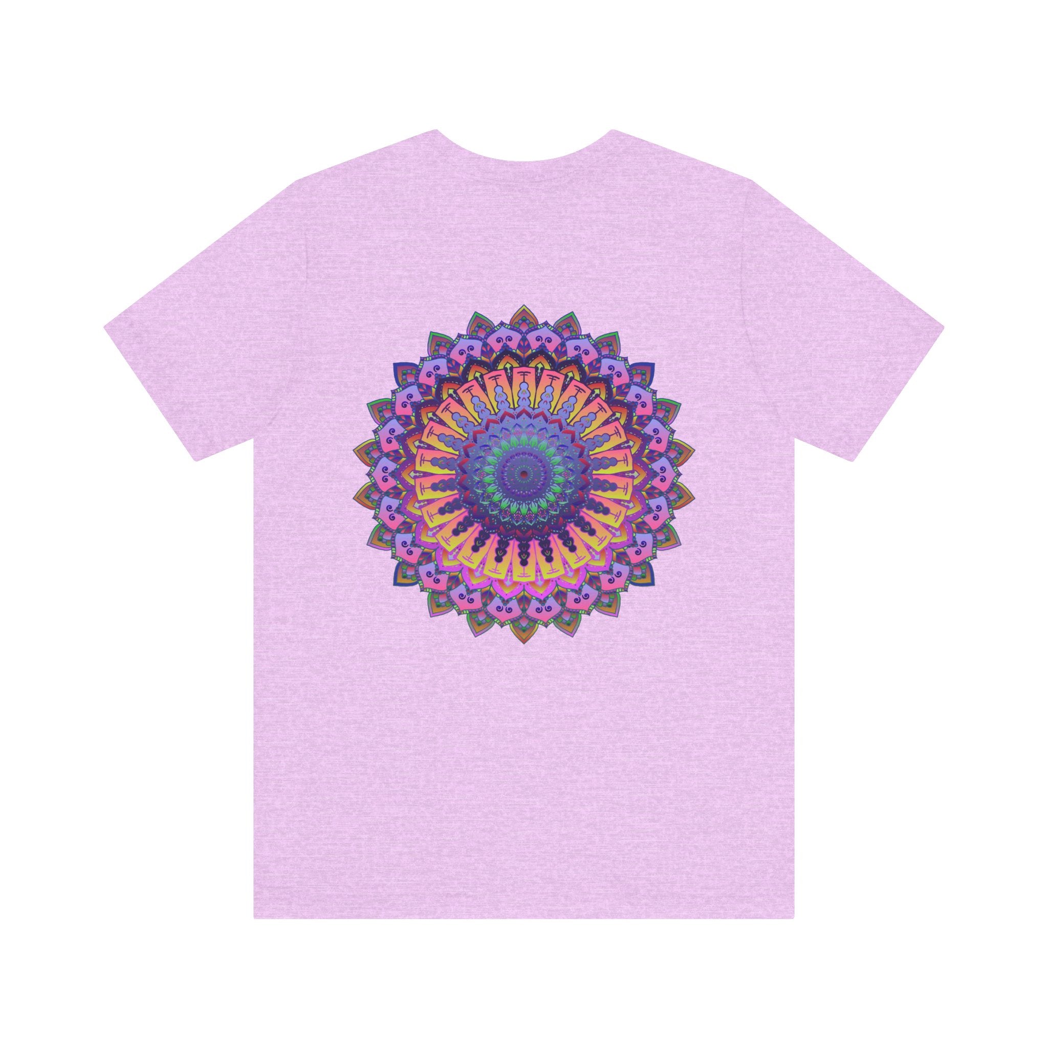 Vibrant Mandala T-Shirt featuring intricate spiritual design for inner peace and harmony