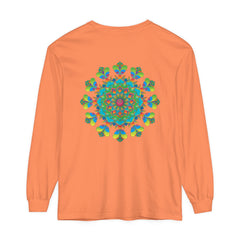 Colorful and intricate psychedelic mandala tie dye long sleeve t-shirt